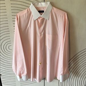 Pink Striped Button-Up Shirt